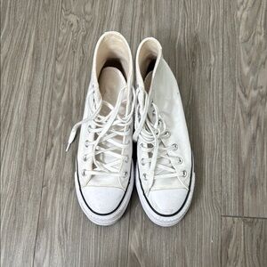 Converse White High-Top Platform Sneakers